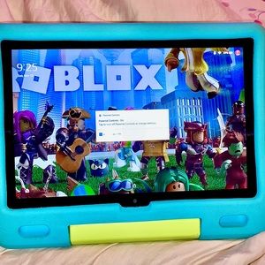 Fire HD 10 inch Kids tablet, 1080p Full HD, ages 3–7, 32 GB, Aquamarine